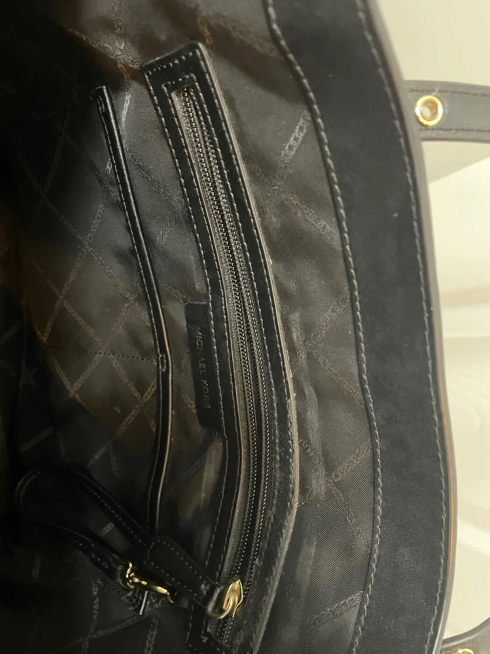 Michael Kors Black & Leopard-Print Studded Tote - Picture 11 of 13